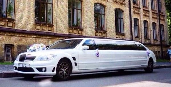 030 Лимузин Mercedes-Benz W221 S600 белый на свадьбу lz5v