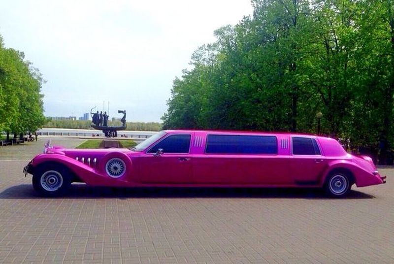 035 Лимузин ретро Excalibur розовый на день рождения lBXx