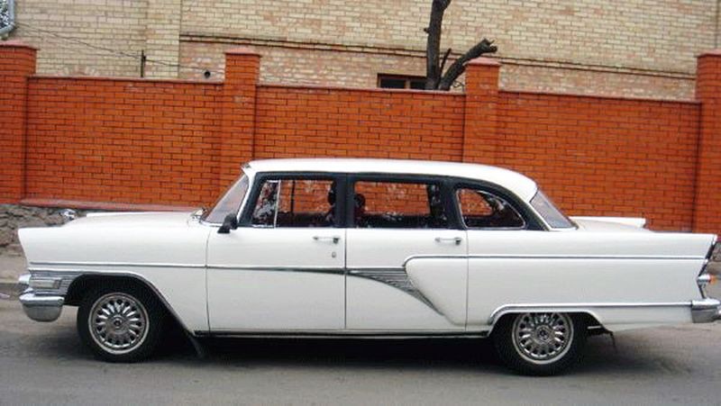 205 Ретро автомобиль Chayka GAZ-13 белая на свадьбу съемки 2dvY