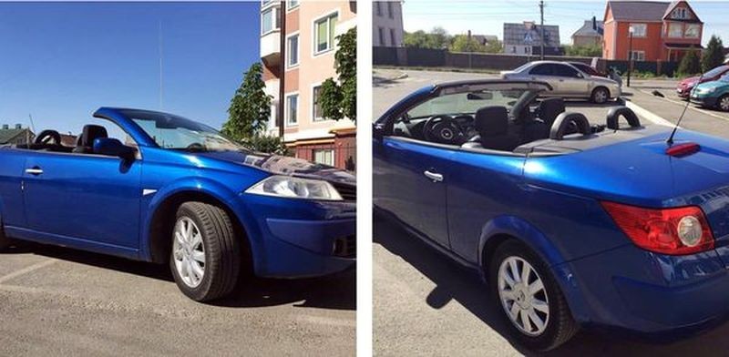 227 Кабриолет Renault Megane синий на свадьбу съемку jv8O