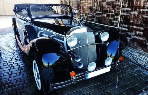 190 Ретро кабриолет Mercedes 540 Borman на свадьбу съемки 2ZOr