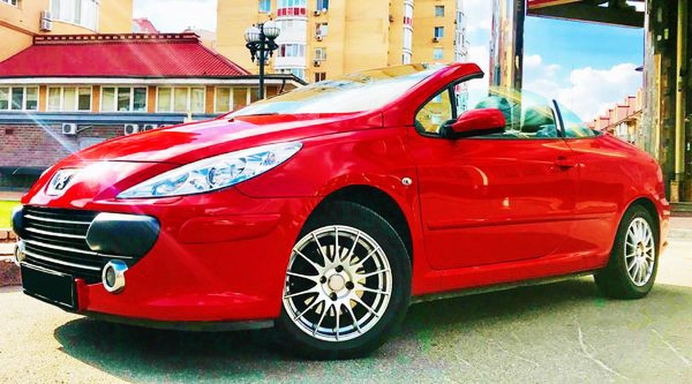 320 Кабриолет Peugout 307cc red на свадьбу съемки 2VRV
