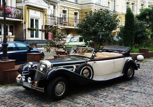 190 Ретро кабриолет Mercedes 540 Borman на свадьбу съемки 2ZOr