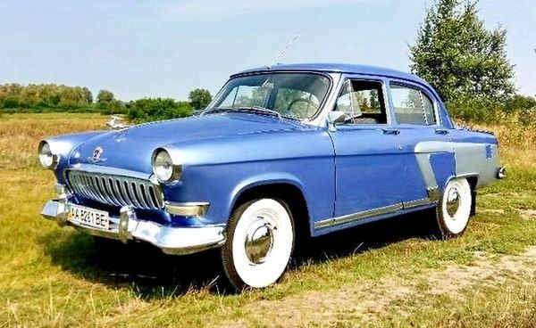 129 Ретро авто Volga GAZ 21 голубая lzzA