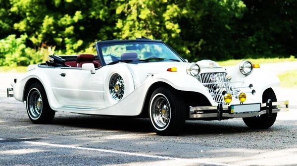239 Ретро кабриолет белый Mitsuoka Dore 1993 год на свадьбу съемки jy7A