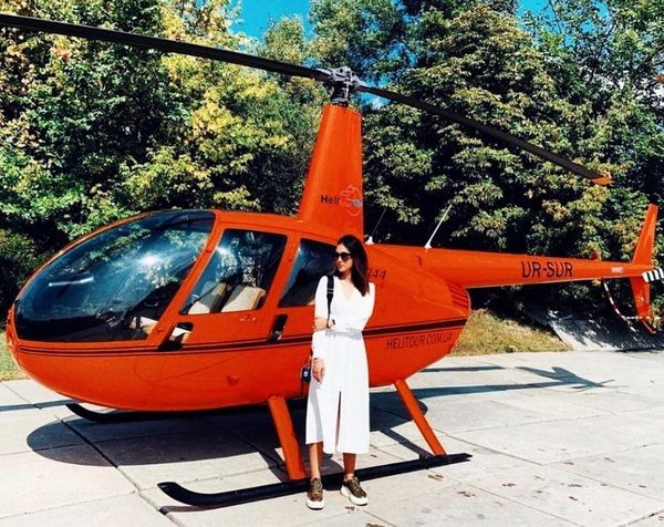 Вертолет Robinson R44 оранжевый 2oMN