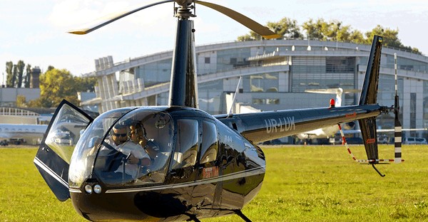 Вертолет Robinson R66 синий 29pD