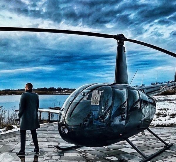 Вертолет Robinson R66 синий 29pD