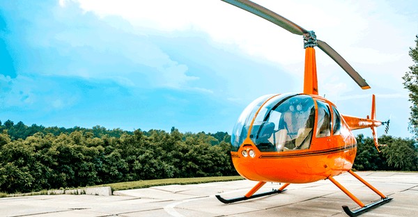 Вертолет Robinson R44 оранжевый 2oMN