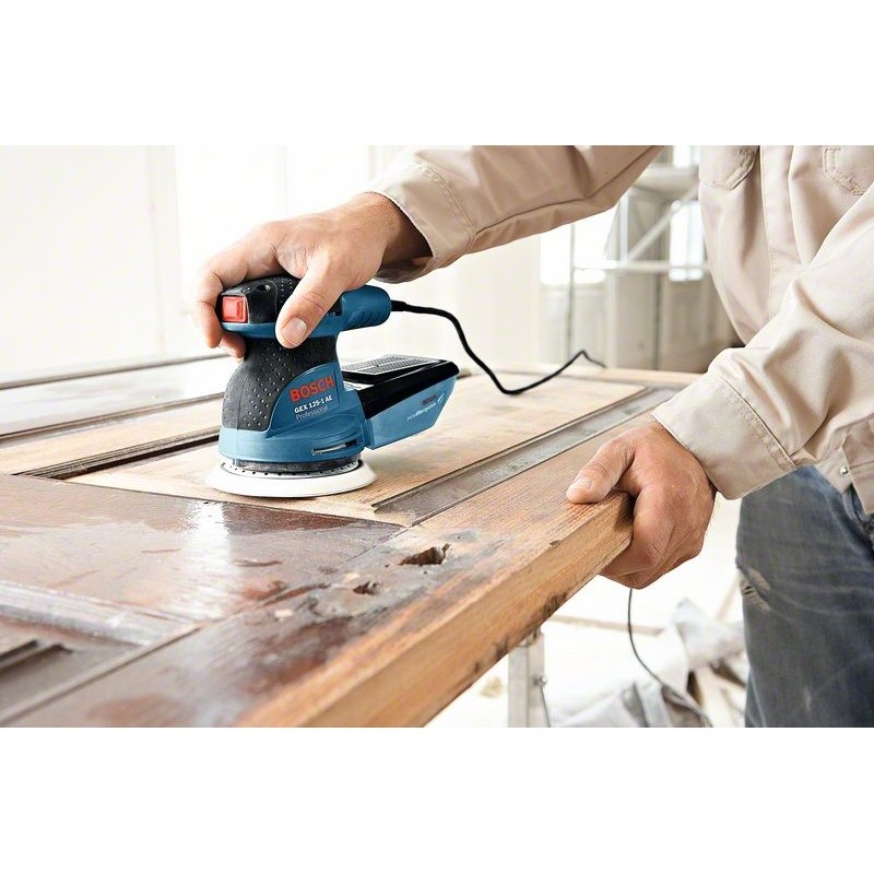 Эксцентриковая шлифмашина, ЭШМ, орбиталка Bosch Professional GEX 125мм, 1,8кг omen