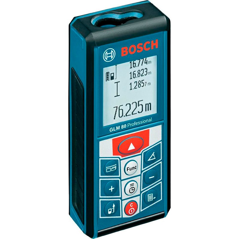 Угломер лазерный Bosch GLM 80, Рабочее расстояние 0,05 – 80 м, погрешность +-1,5мм/м MEQe