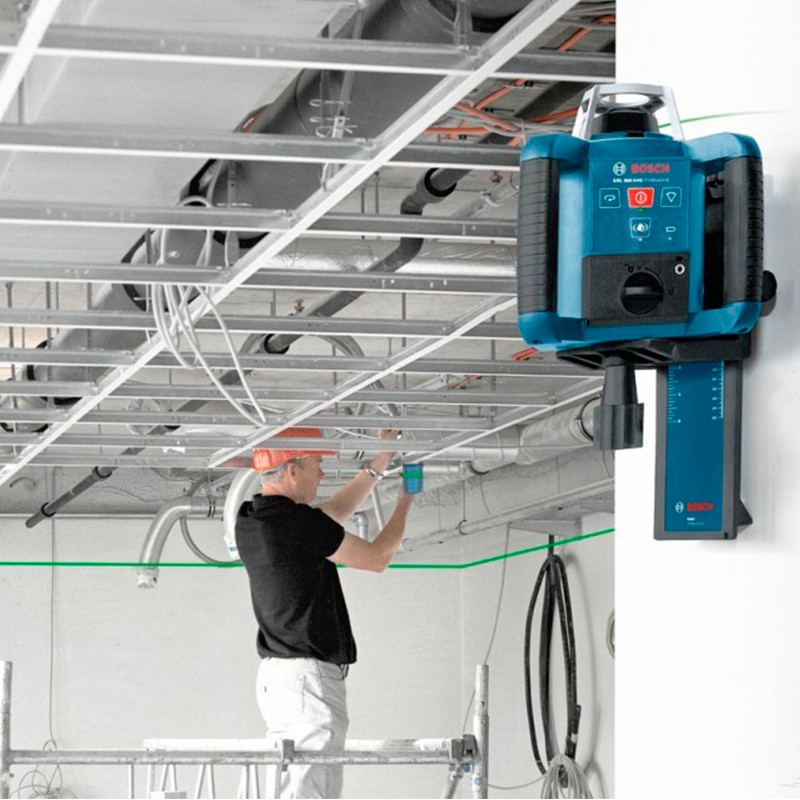 Ротационный нивелир Bosch дальность 300м, Точность ± 0,1 мм/м nnNw