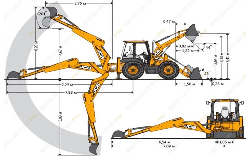 Услуги экскаватора - погрузчика JCB 3cx 0mME