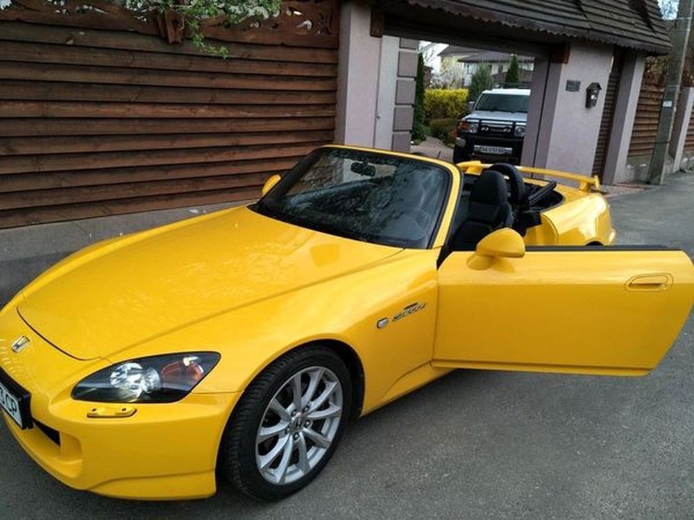 140 Honda S2000 желтый кабриолет с водителем на съемки свадьбу oA8o