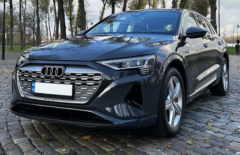 271 Bнедорожник Audi Q8 E-tron электро синий без водителя mL8o
