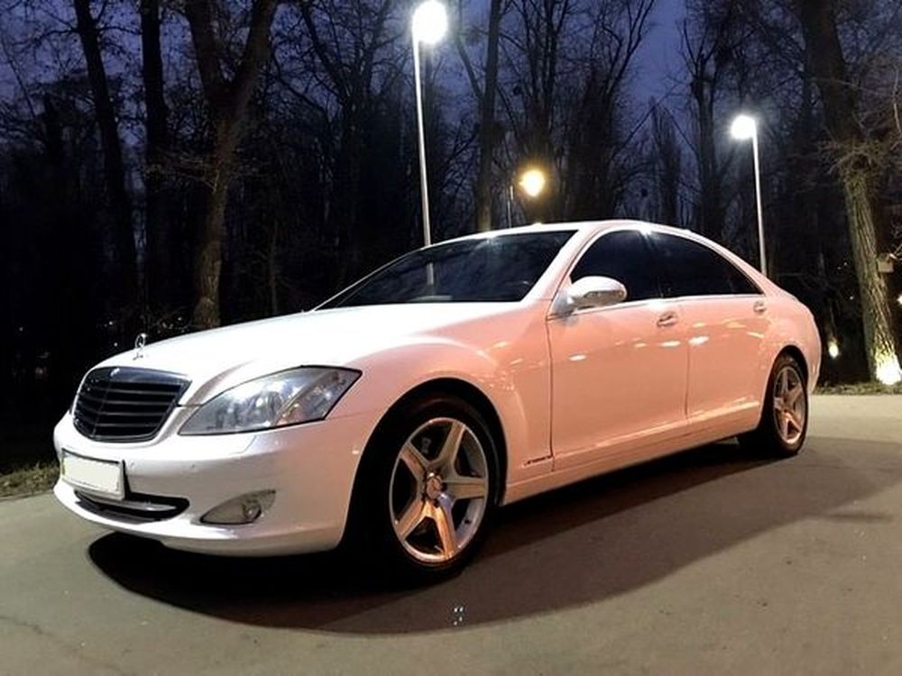 365 Mercedes Benz W221 белый на свадьбу с водителем 0md6