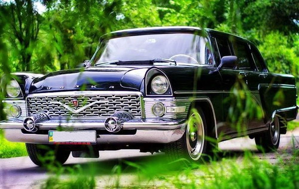 206 Ретро автомобиль Chayka GAZ-13 на свадьбу съемки 27z6