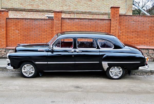 204 Ретро автомобиль ZIM GAZ-12 черный на свадьбу l45Y