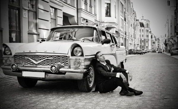 205 Ретро автомобиль Chayka GAZ-13 белая на свадьбу съемки 2dvY