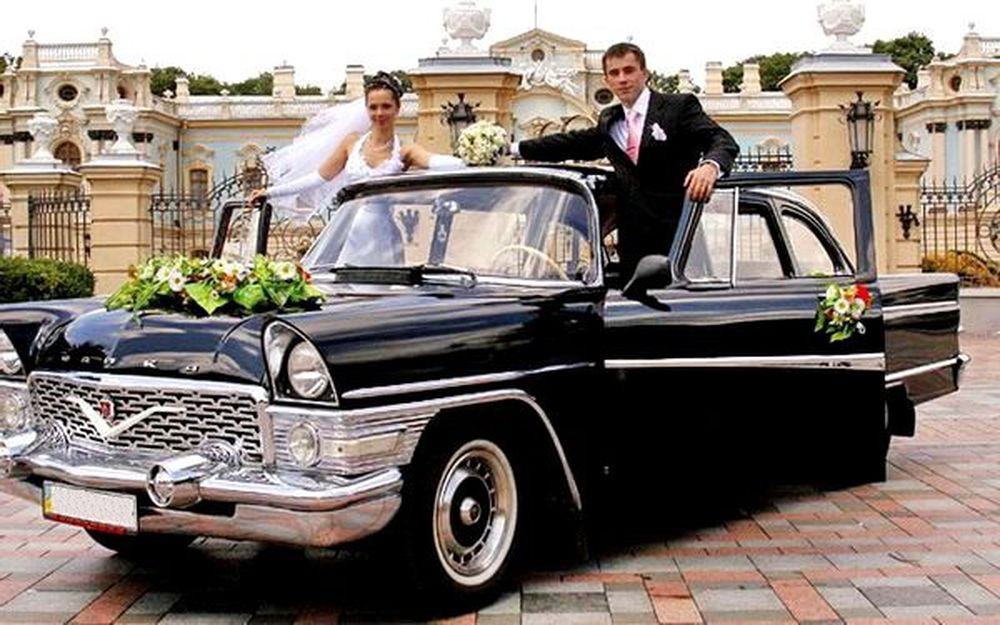 206 Ретро автомобиль Chayka GAZ-13 на свадьбу съемки 27z6
