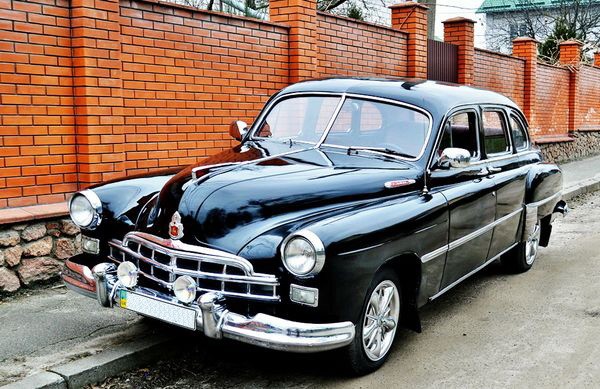 204 Ретро автомобиль ZIM GAZ-12 черный на свадьбу l45Y
