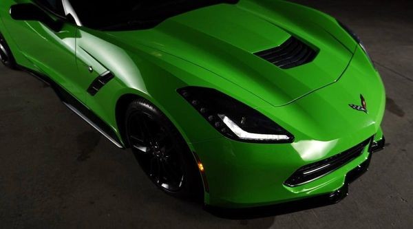 366 Спорткар на свадьбу фотосессию Chevrolet Corvette салатовый 0mzK