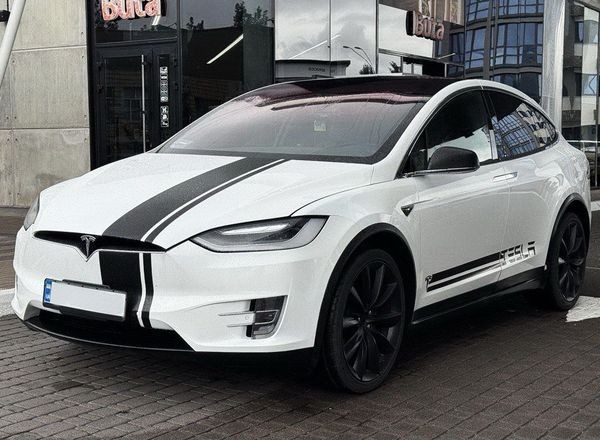001 Tesla Model X белая электрический внедорожник на свадьбу 8LZb