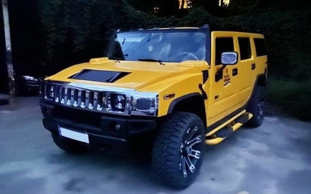 442 Hummer H2 желтый — для съемок фотосессии YJmM